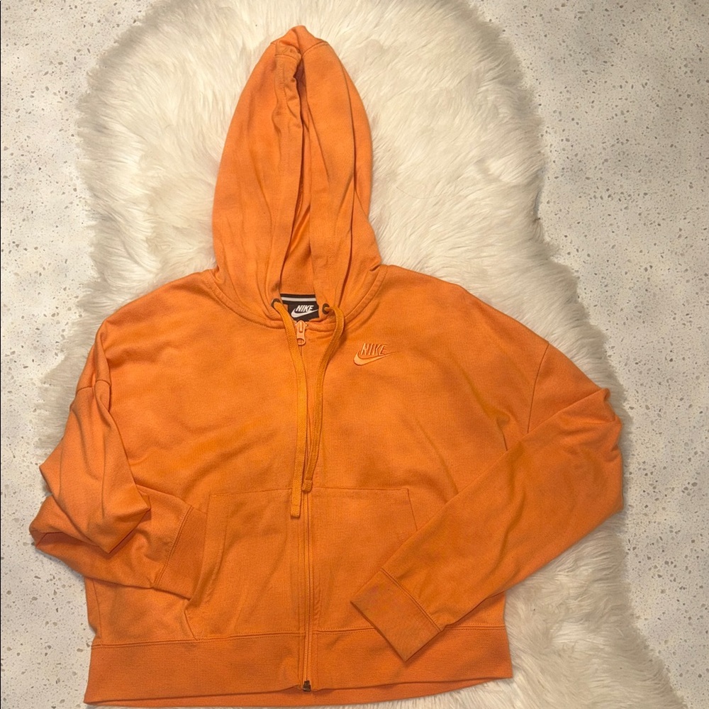 Nike Vibrant Orange Zip-Up Hoodie